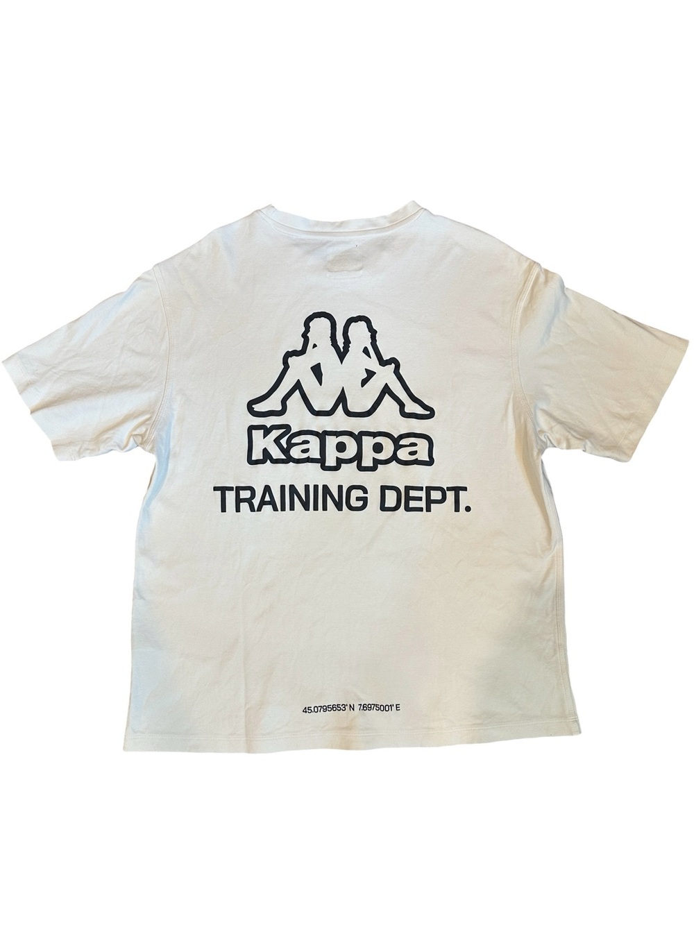 Kappa x Primark Men Training Dept Logo White Short Sleeve T-Shirt Size XL Casual